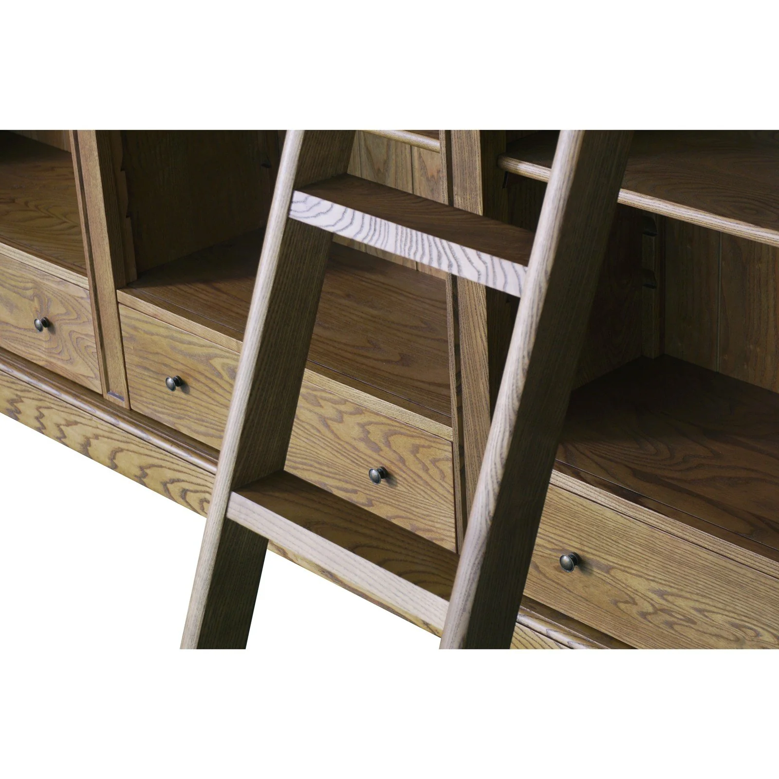 Solid Timber Hamptons Library Bookcase with Ladder — 3 Bay Grand Halifax - Image 37