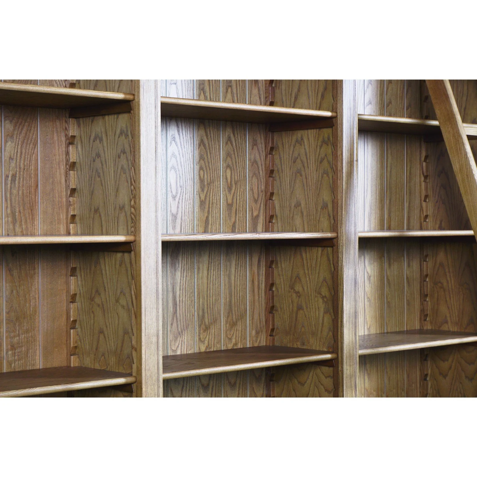 Solid Timber Hamptons Library Bookcase with Ladder — 3 Bay Grand Halifax - Image 38