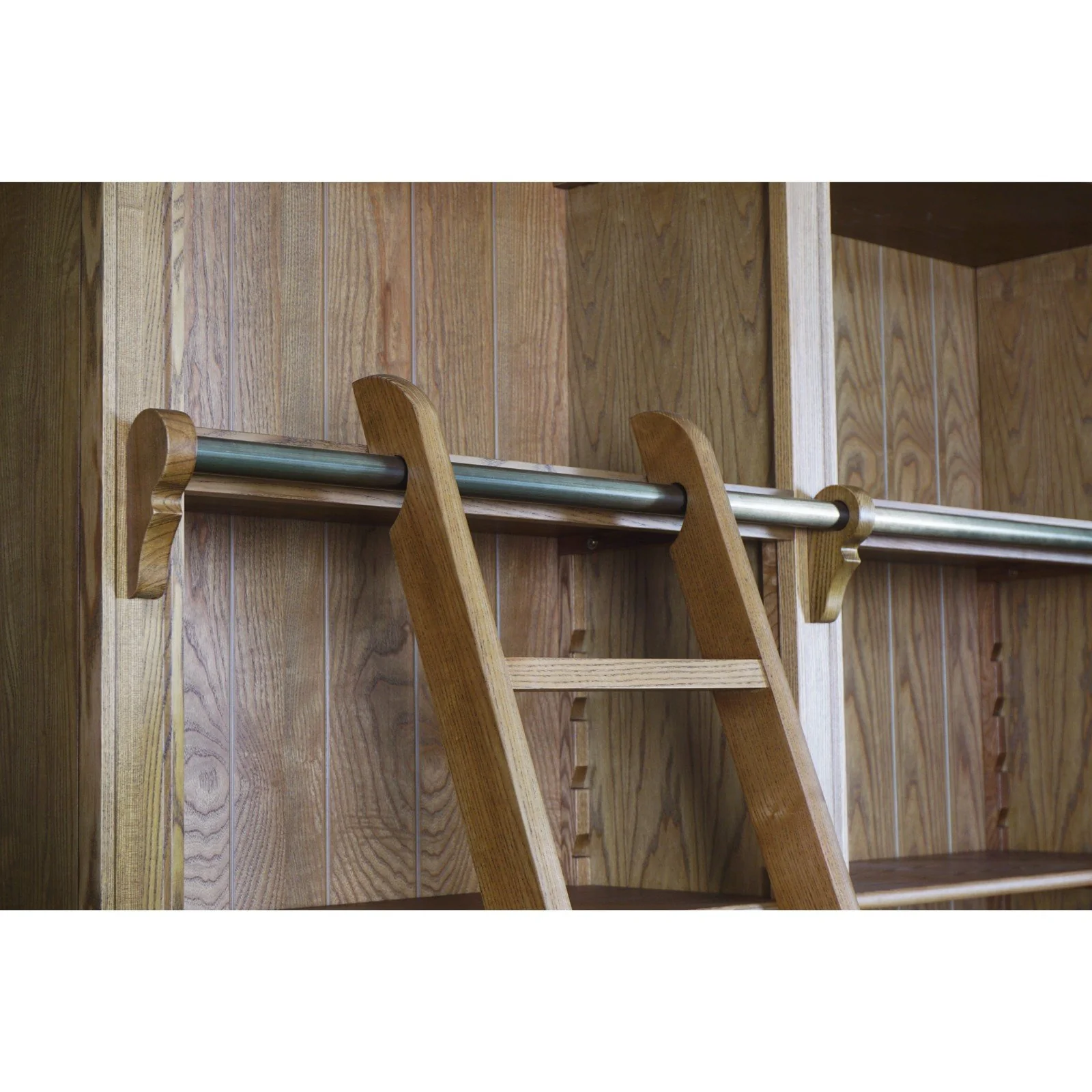 Solid Timber Hamptons Library Bookcase with Ladder — 3 Bay Grand Halifax - Image 39