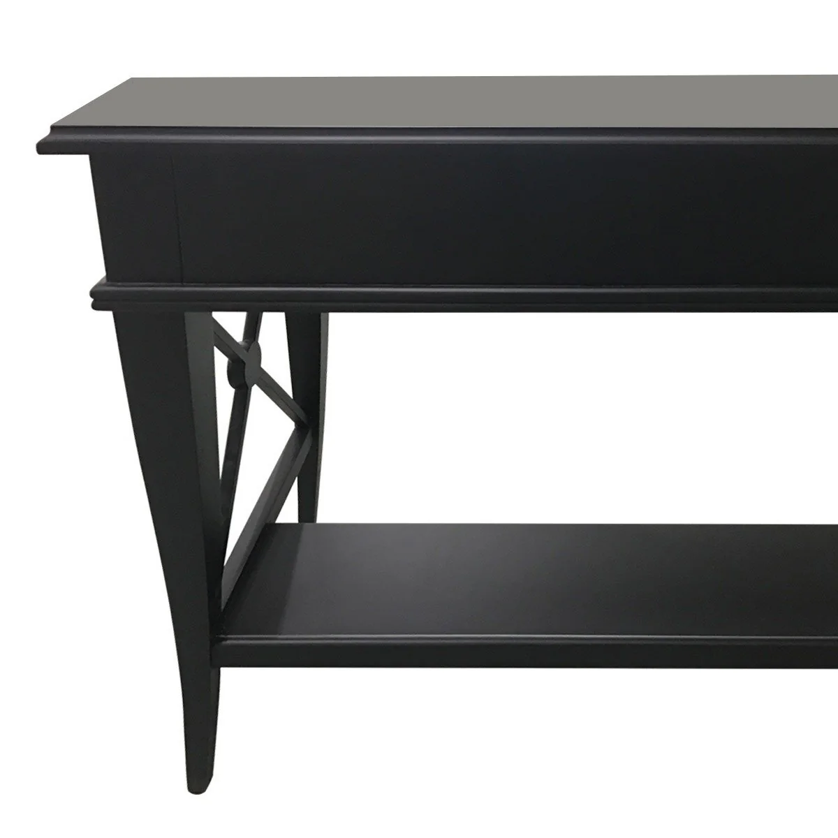 Hamptons Halifax Side Cross 2 Drawer Console Hall Table - Image 10