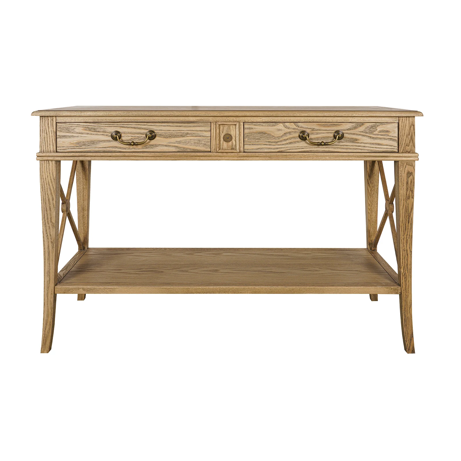 Hamptons Halifax Side Cross 2 Drawer Console Hall Table - Image 18
