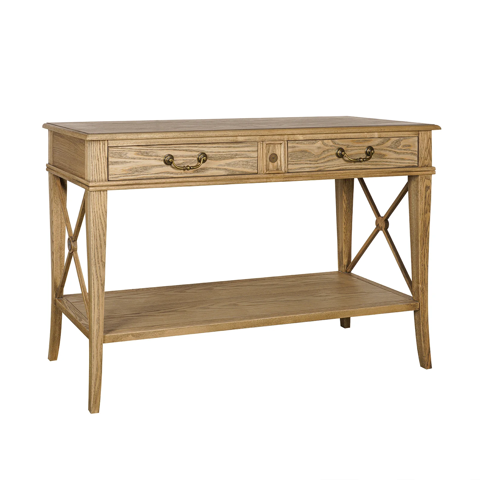 Hamptons Halifax Side Cross 2 Drawer Console Hall Table - Image 19