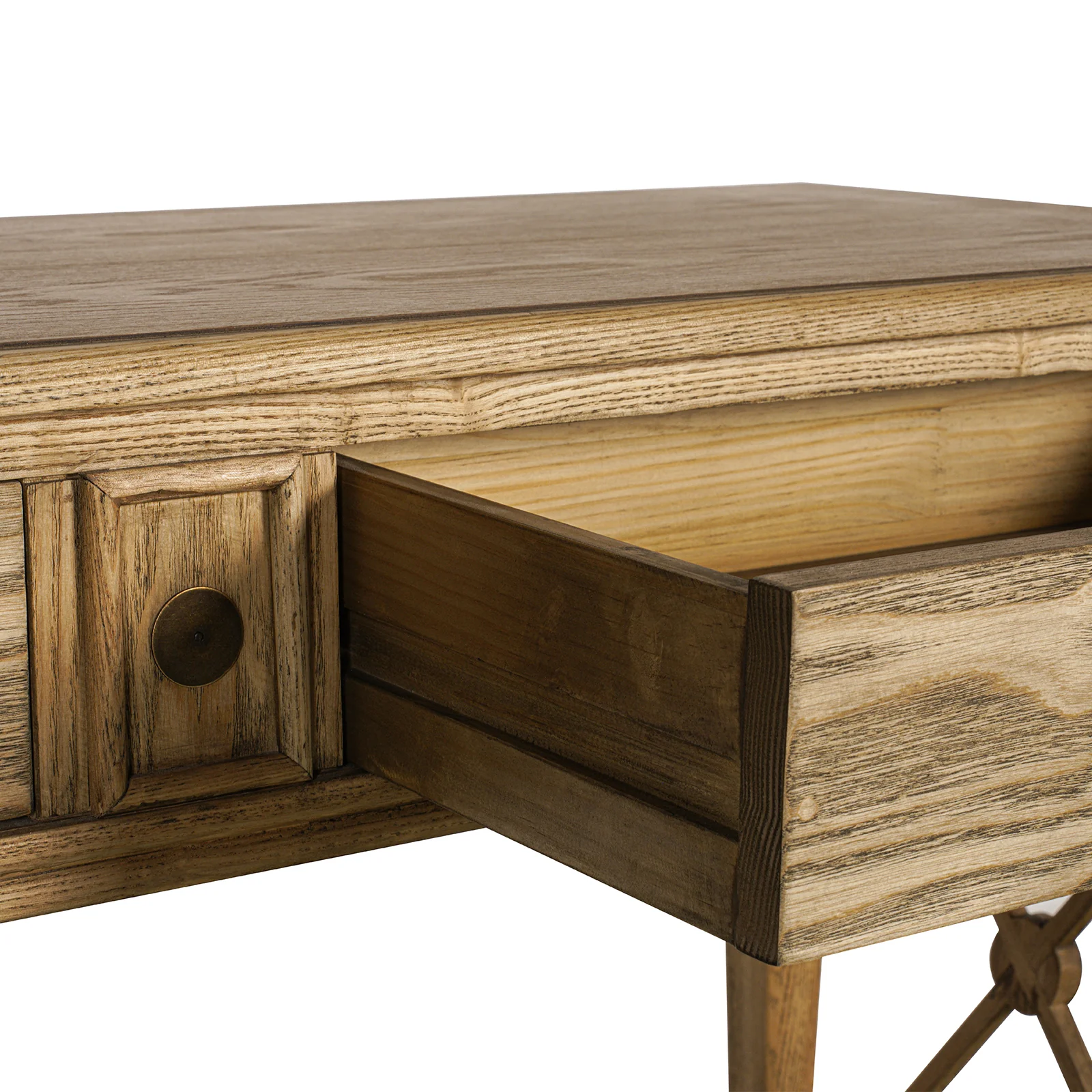 Hamptons Halifax Side Cross 2 Drawer Console Hall Table - Image 21