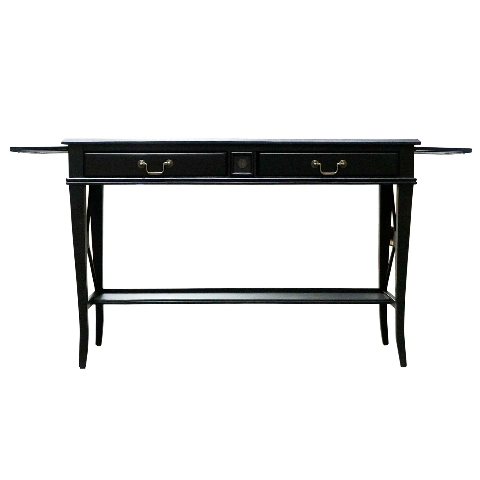 Hamptons Halifax Side Cross 2 Drawer Console Hall Table - Image 9