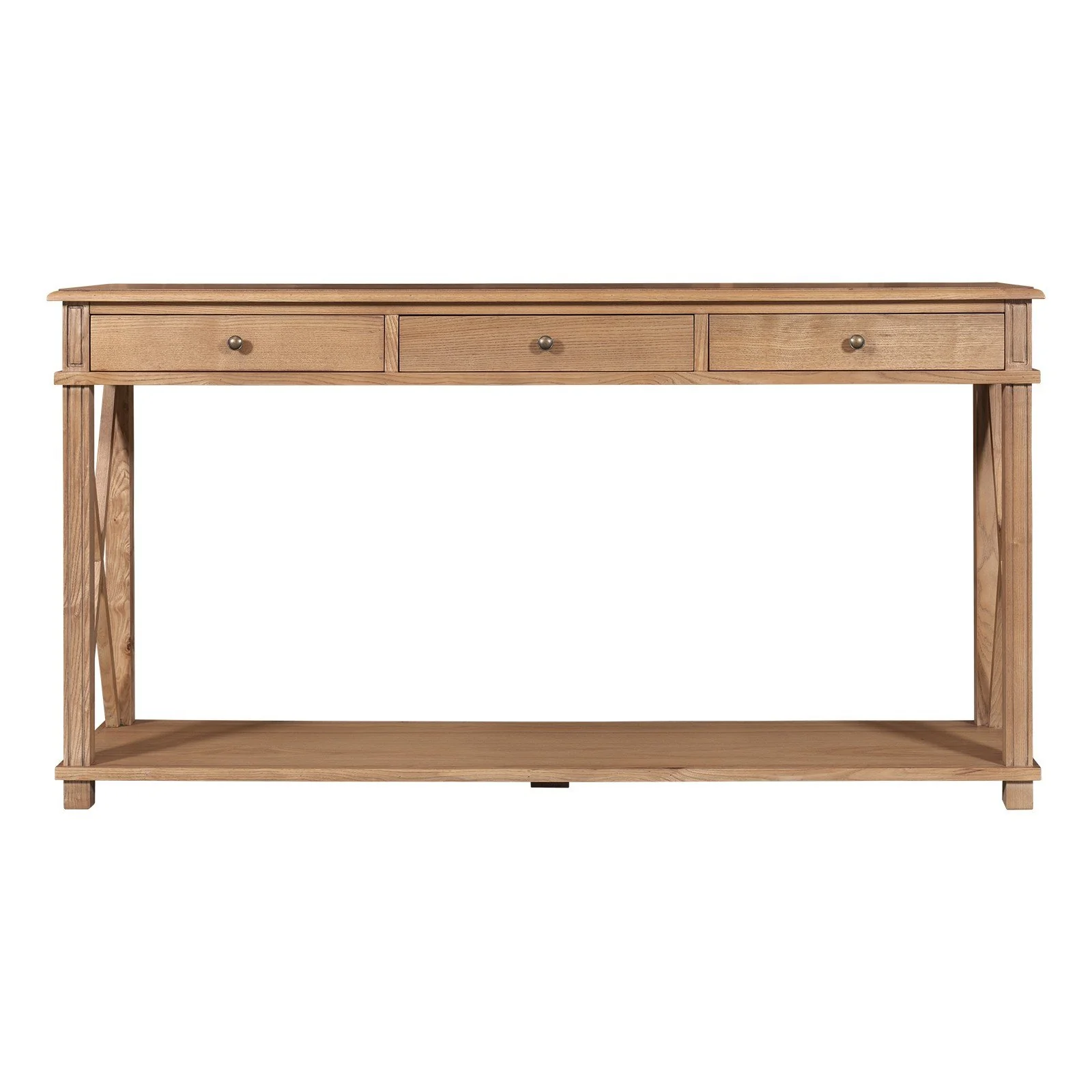 Hamptons Halifax Side Cross 3 Drawer Console Hall Table - Image 15