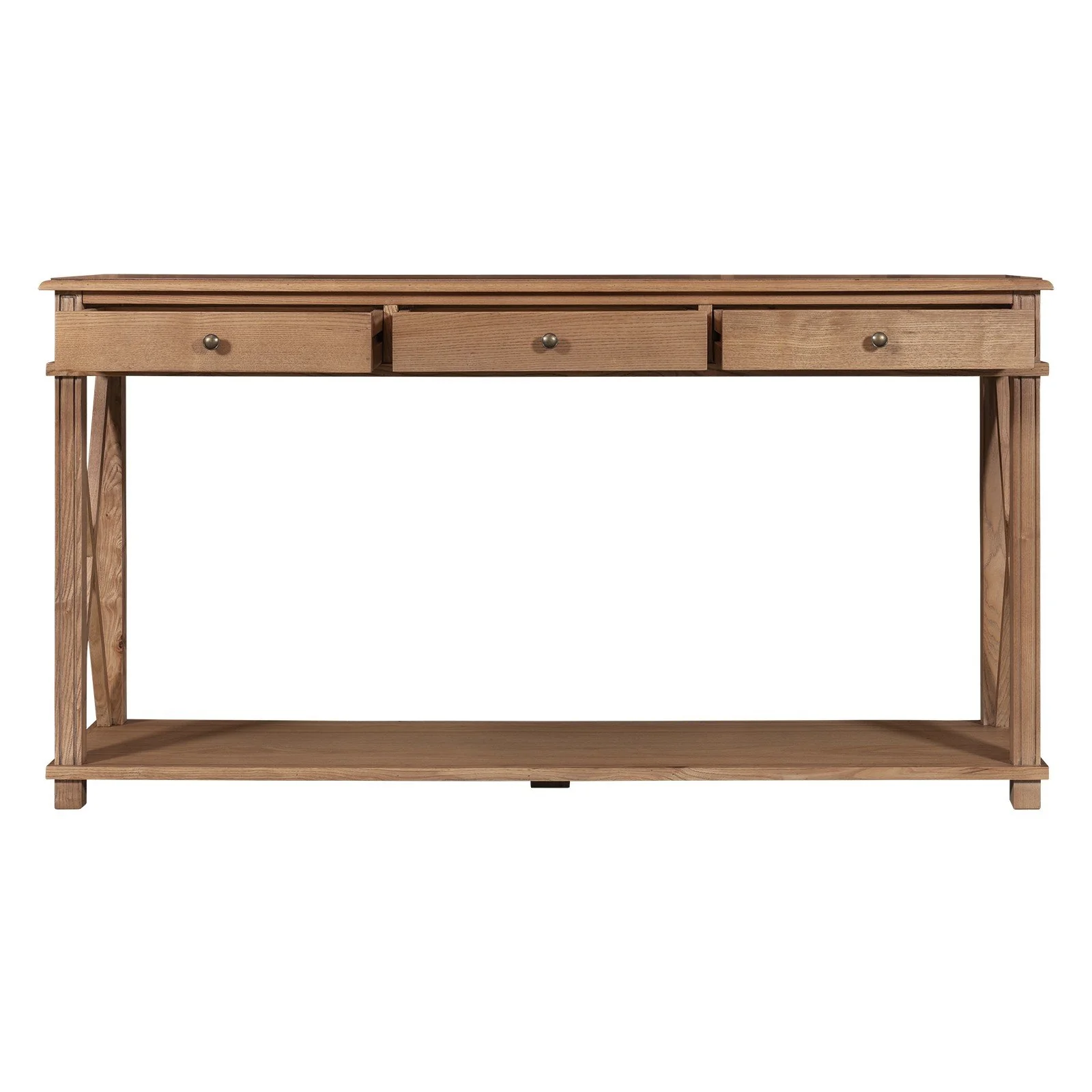 Hamptons Halifax Side Cross 3 Drawer Console Hall Table - Image 17