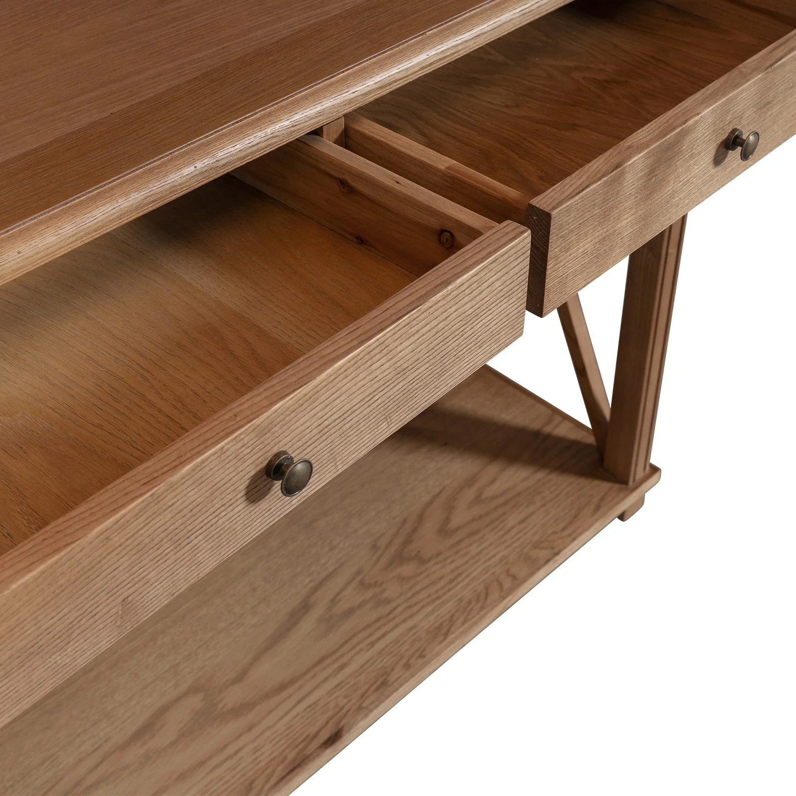 Hamptons Halifax Side Cross 3 Drawer Console Hall Table - Image 23