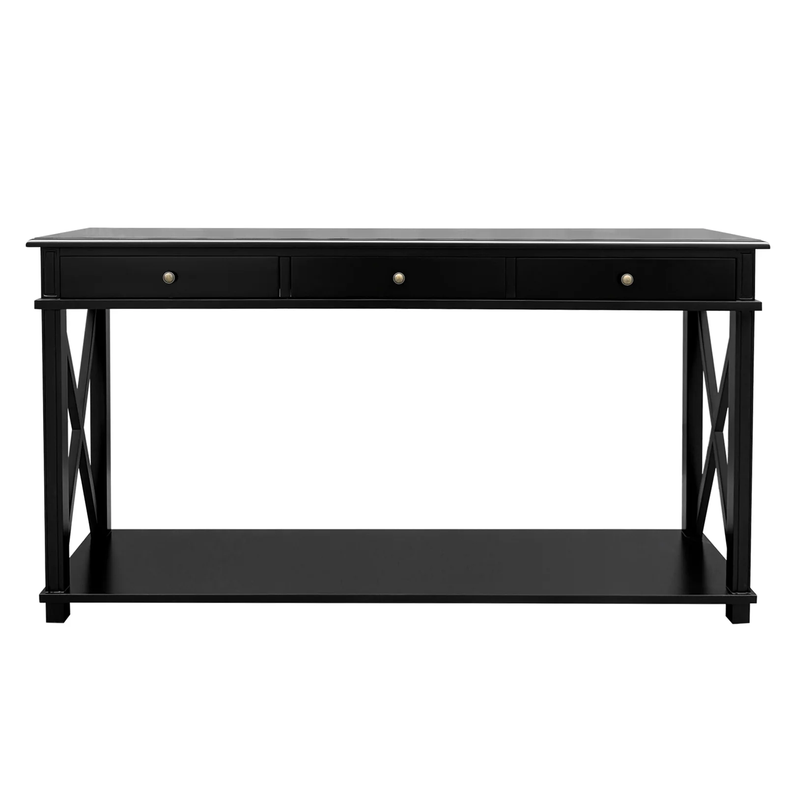 Hamptons Halifax Side Cross 3 Drawer Console Hall Table - Image 32