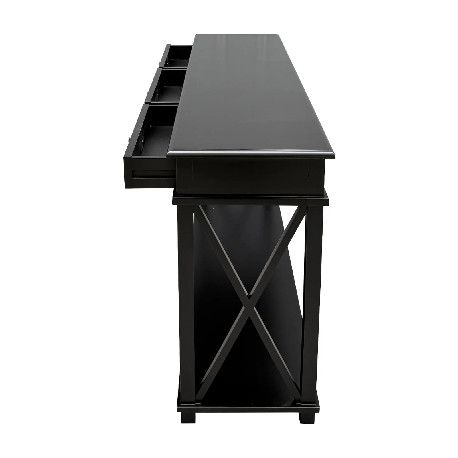 Hamptons Halifax Side Cross 3 Drawer Console Hall Table - Image 35