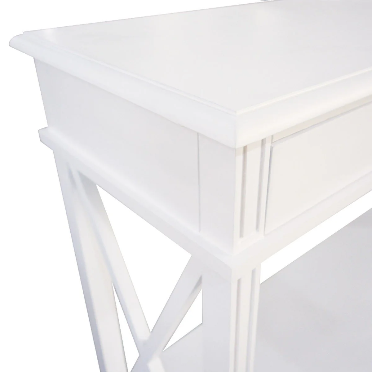 Hamptons Halifax Side Cross 3 Drawer Console Hall Table - Image 5
