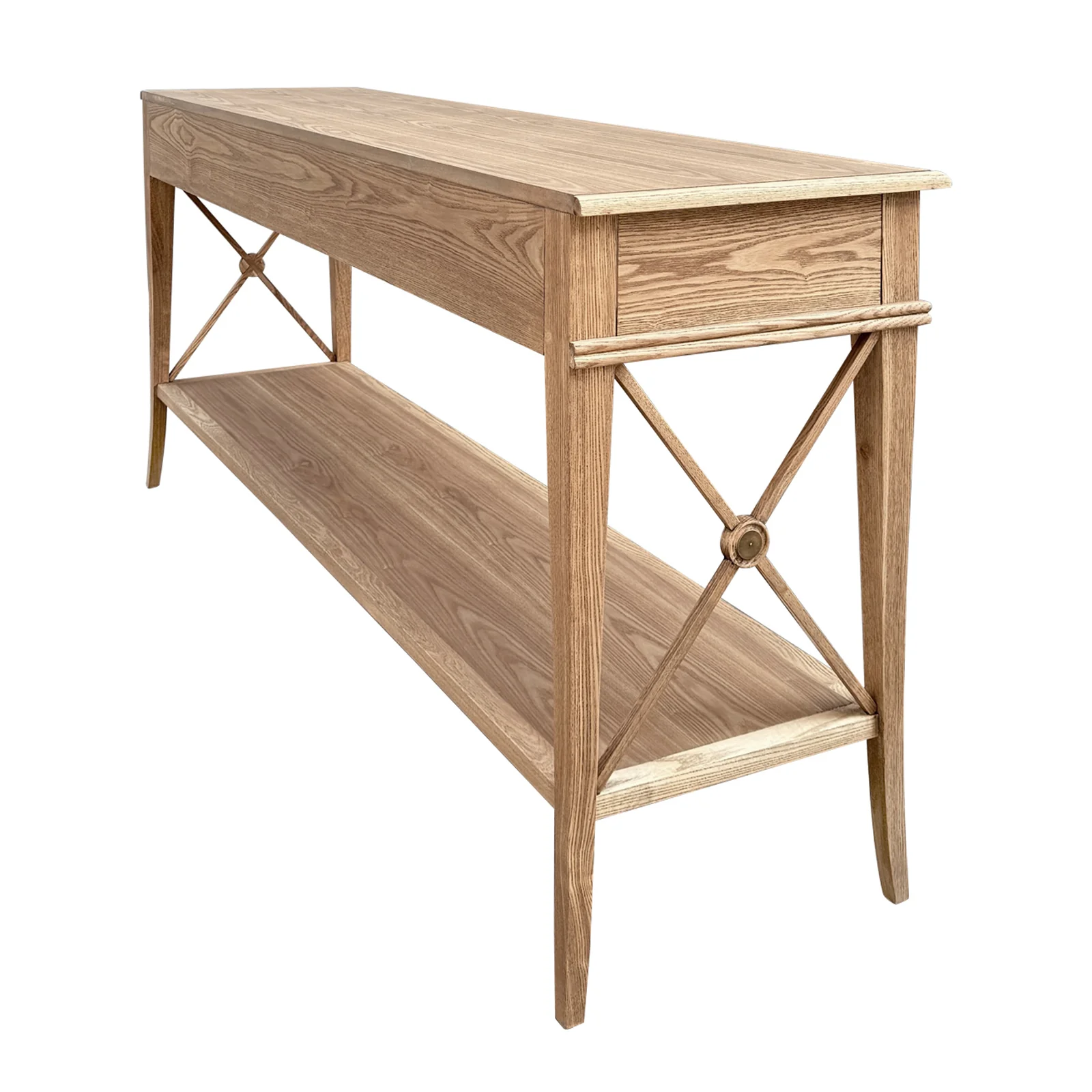 Hamptons Halifax Side Cross 3 Drawers Console Hall Table - Image 16