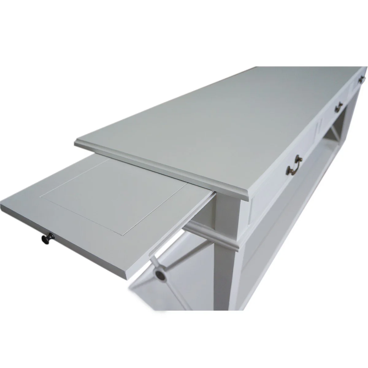 Hamptons Halifax Side Cross 3 Drawers Console Hall Table - Image 34