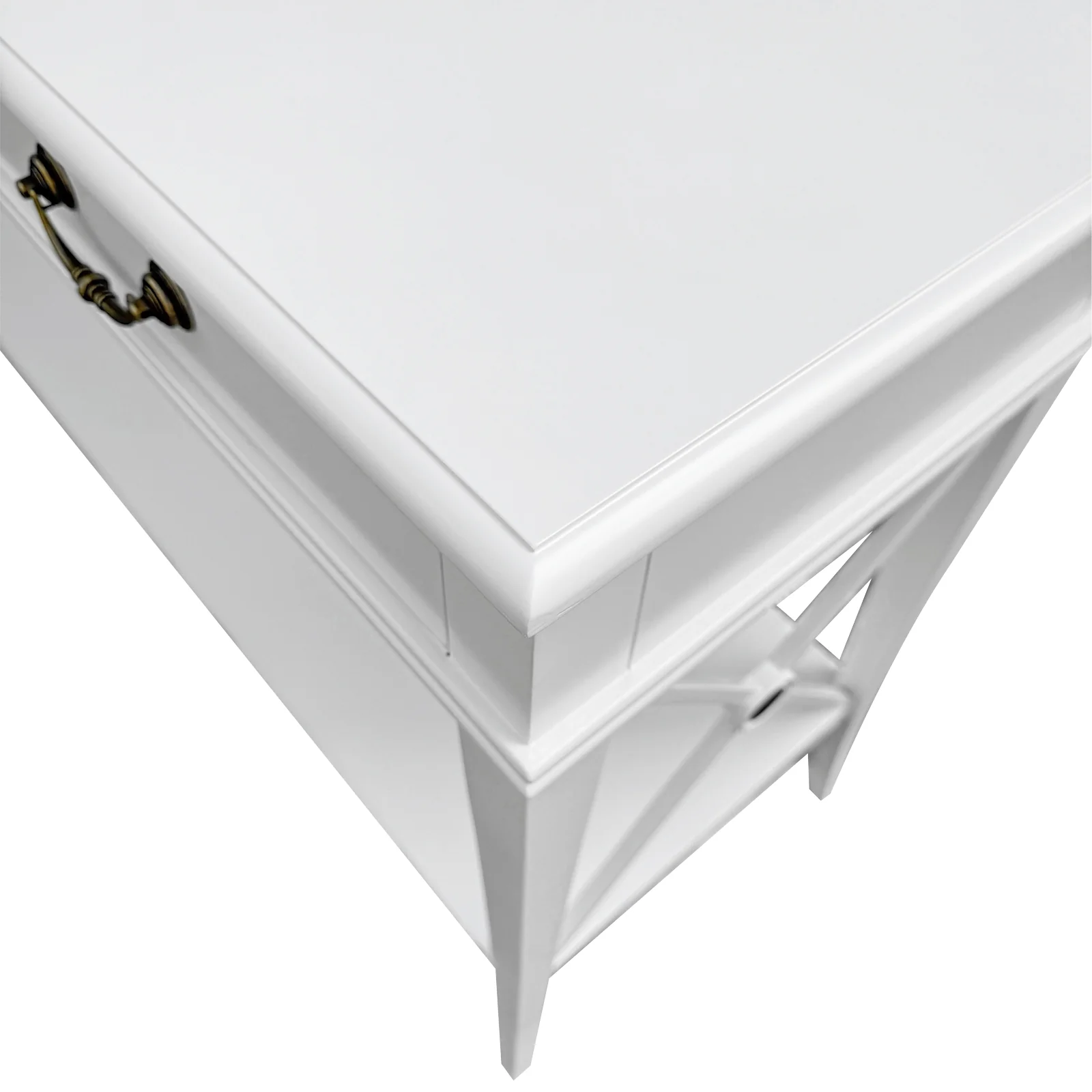 Hamptons Halifax Side Cross 3 Drawers Console Hall Table - Image 44