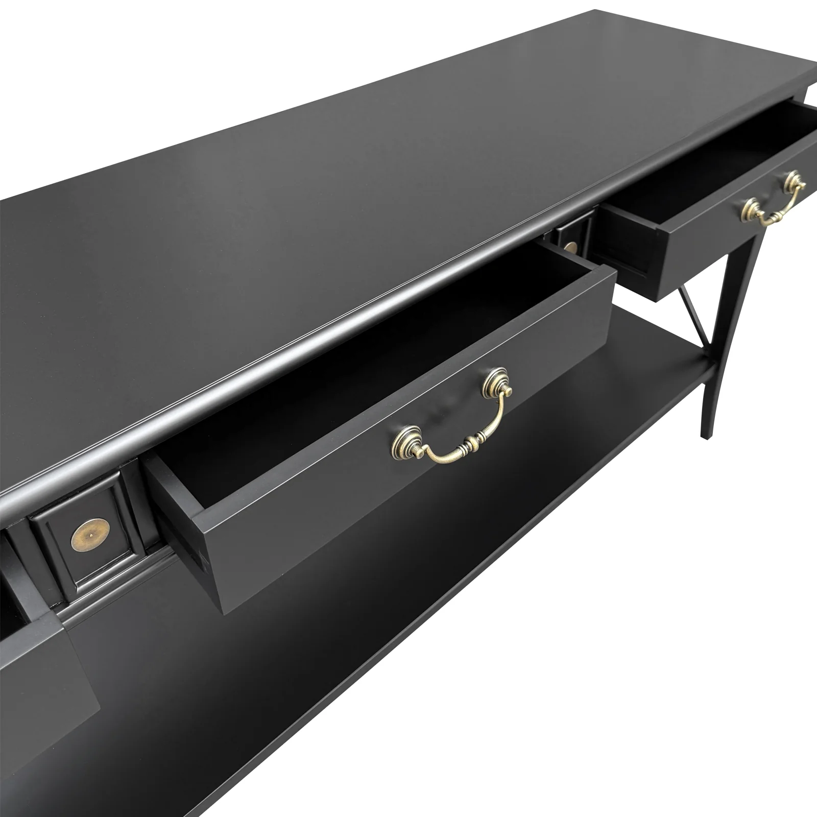 Hamptons Halifax Side Cross 3 Drawers Console Hall Table - Image 9