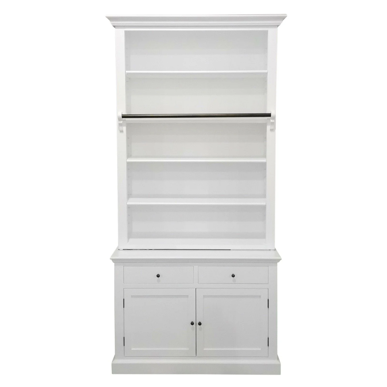 Hamptons Halifax Single Hutch Open Bookcase Buffet with Ladder - Image 16