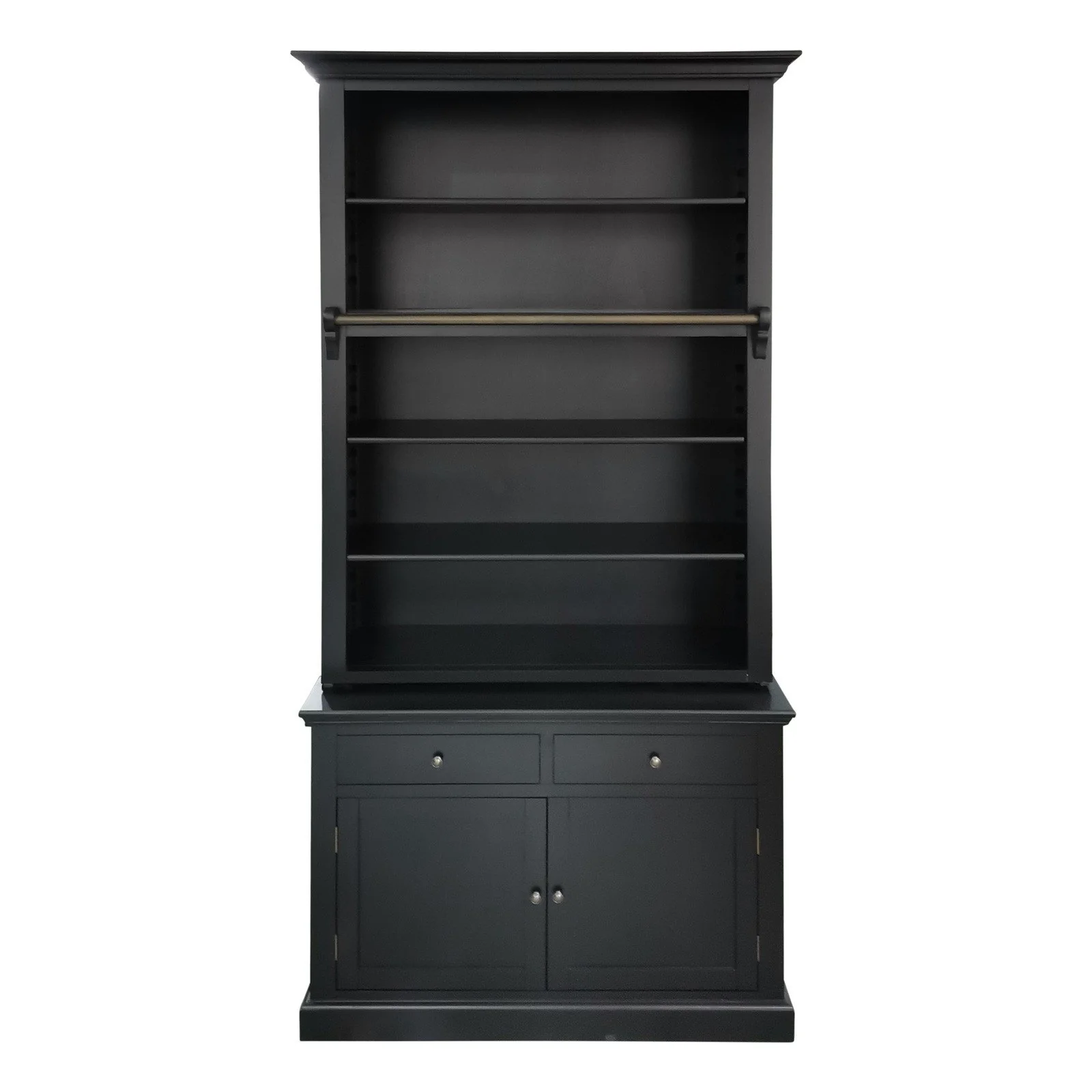 Hamptons Halifax Single Hutch Open Bookcase Buffet with Ladder - Image 3