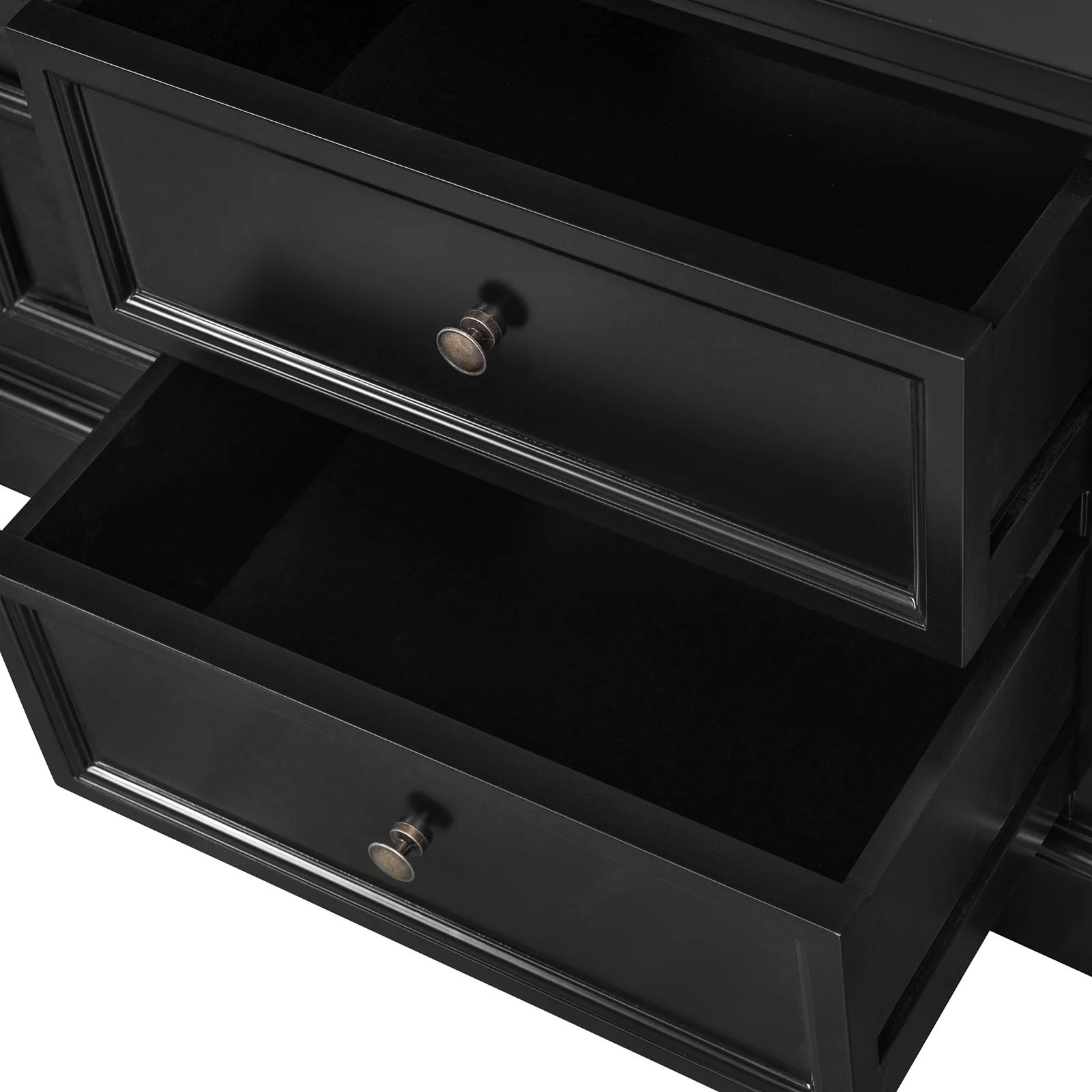 Hamptons Halifax TV Entertainment Unit with 4 Drawers Glass Doors Storage 180cm - Image 12