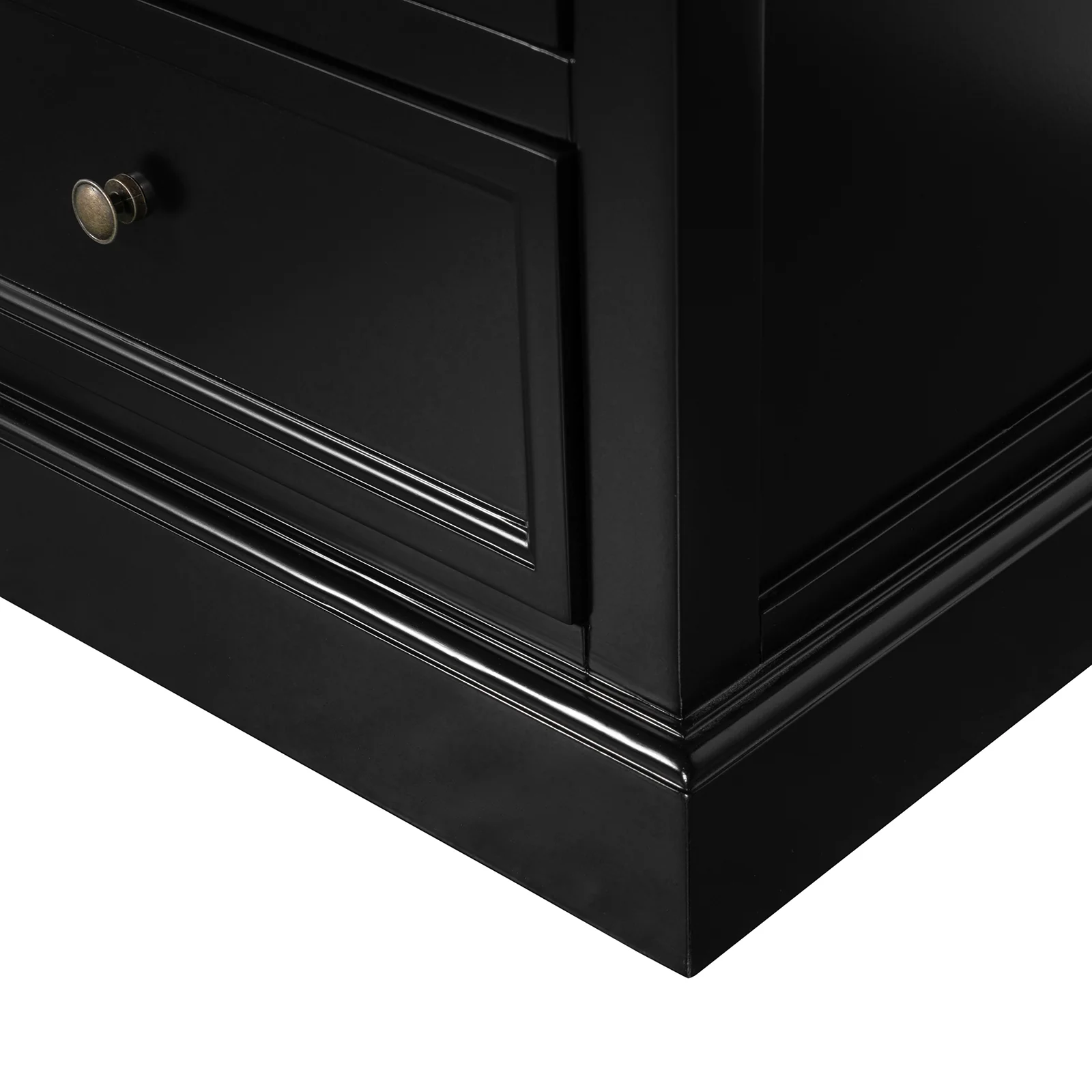Hamptons Halifax TV Entertainment Unit with 4 Drawers Glass Doors Storage 180cm - Image 13