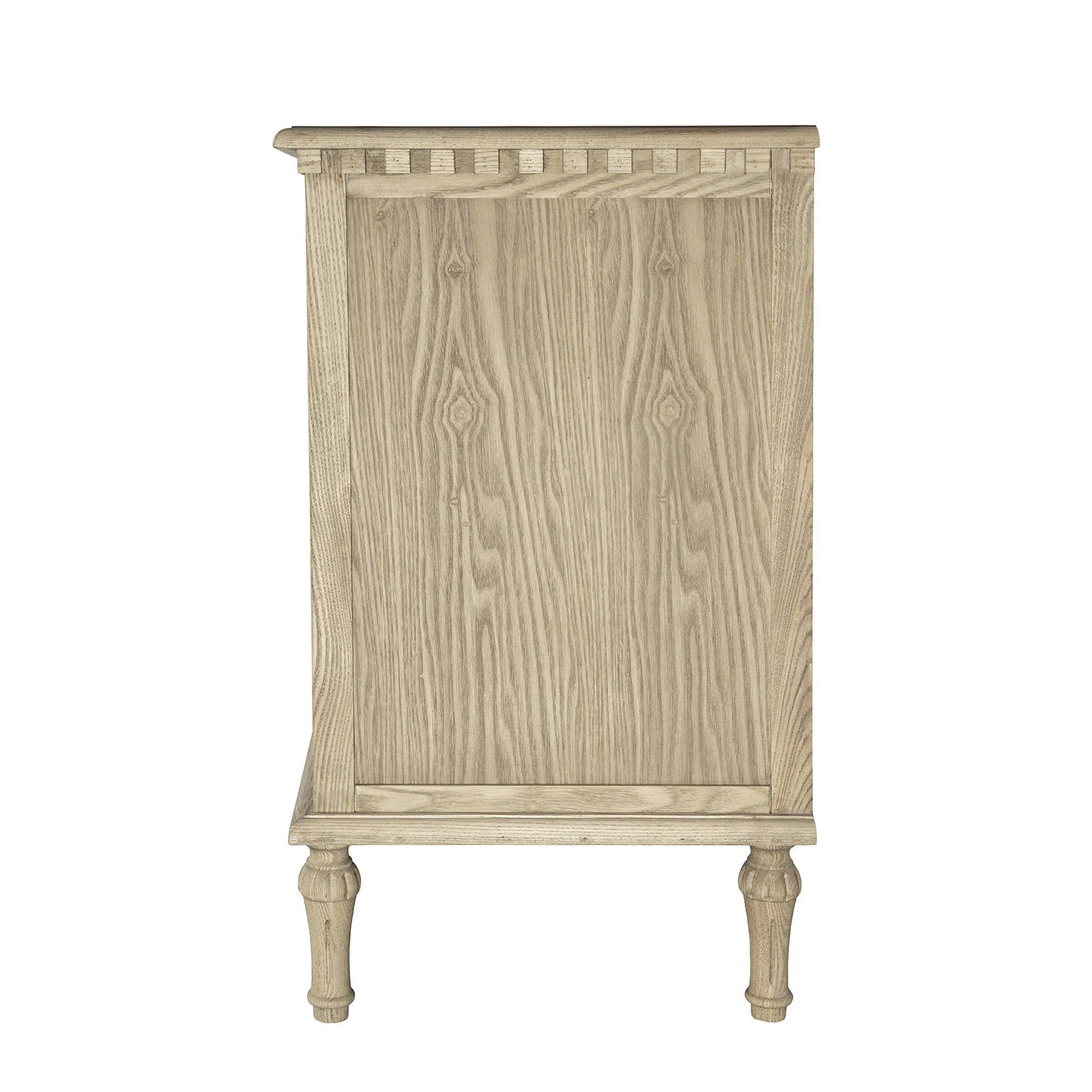 New England Hamptons Bedside/ Lamp Table – 2 Drawers & Open Shelf and Dentil Molding Design - Image 30