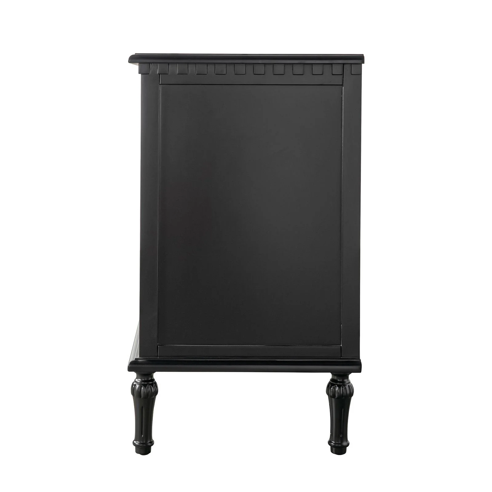New England Hamptons Bedside/ Lamp Table – 2 Drawers & Open Shelf and Dentil Molding Design - Image 5
