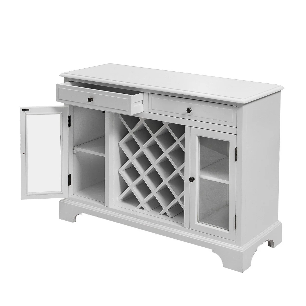 Hamptons Halifax Wine Rack Buffet Sideboard Cabinet - Image 6