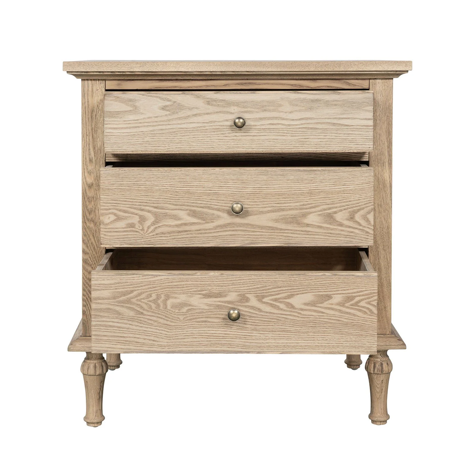 Hamptons Heritage 3 Drawer Bedside Lamp Table - Image 18