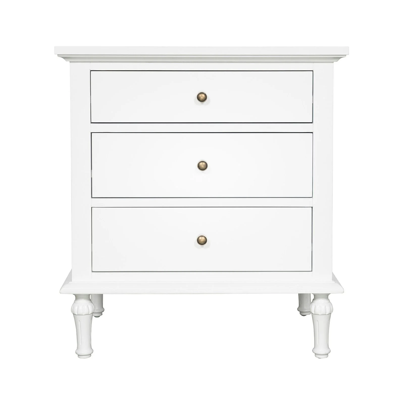 Hamptons Heritage 3 Drawer Bedside Lamp Table - Image 31
