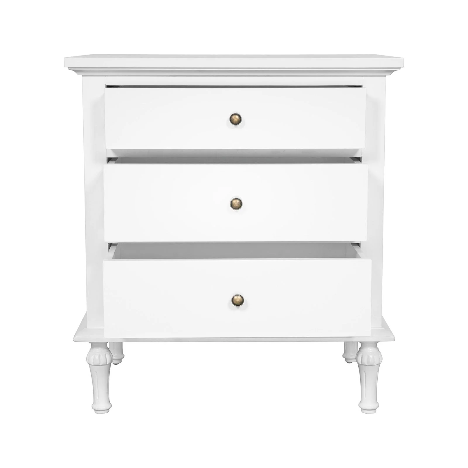 Hamptons Heritage 3 Drawer Bedside Lamp Table - Image 36