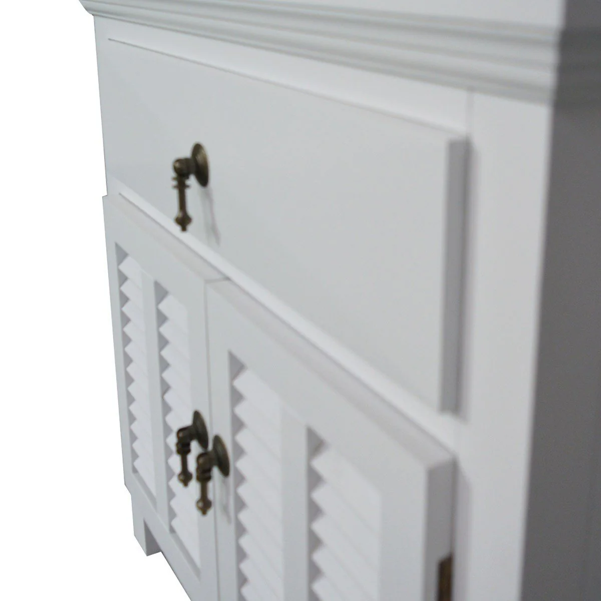 Hamptons Louvre 1 Drawer Bedside Table - Image 10
