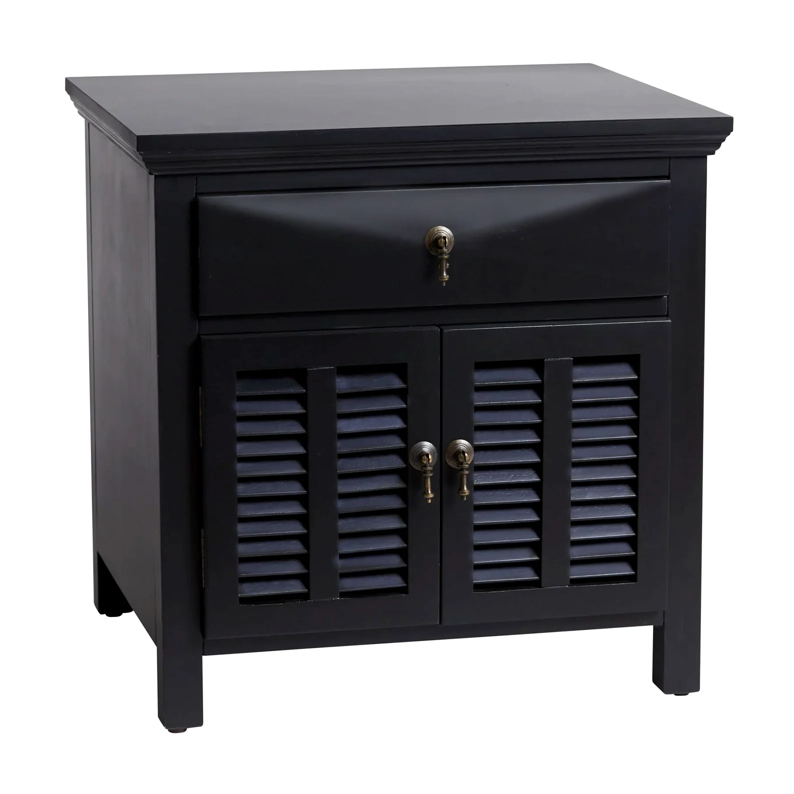 Hamptons Louvre 1 Drawer Bedside Table - Image 15