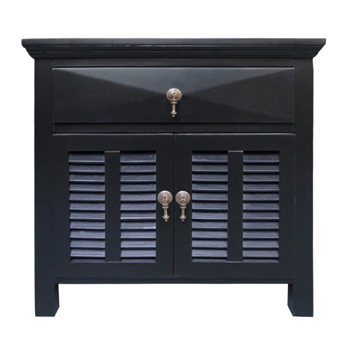 Hamptons Louvre 1 Drawer Bedside Table - Image 18