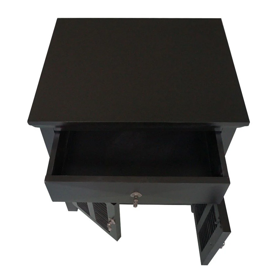 Hamptons Louvre 1 Drawer Bedside Table - Image 20