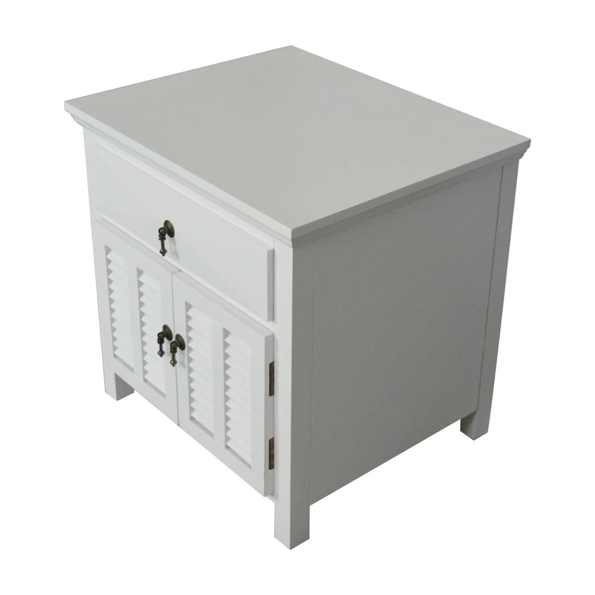 Hamptons Louvre 1 Drawer Bedside Table - Image 6