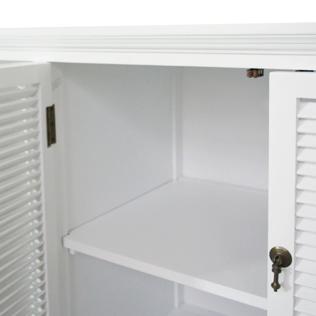 Hamptons Louvre 4 Door Hallway Sideboard Buffet Cabinet - Image 11