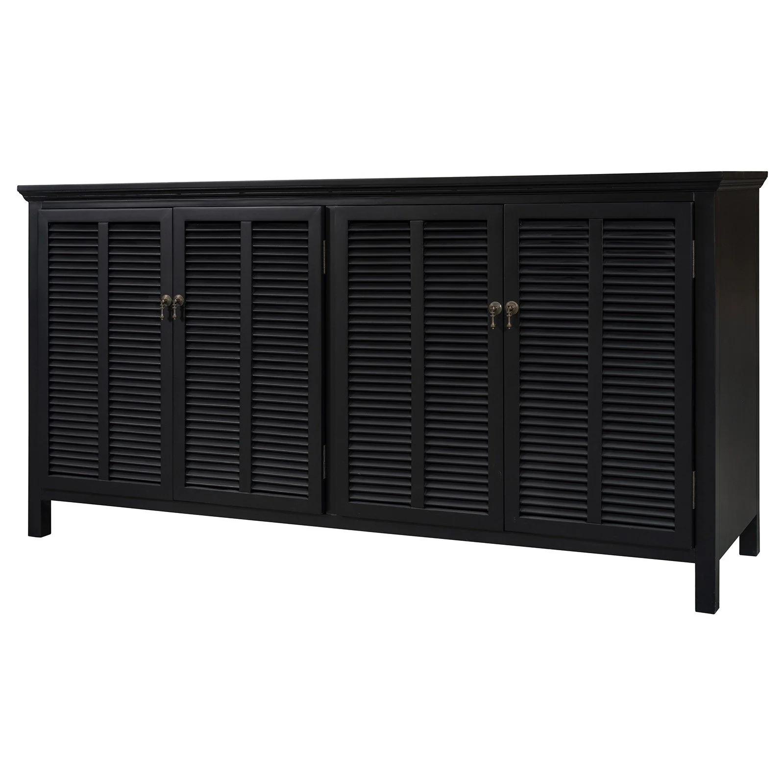 Hamptons Louvre 4 Door Hallway Sideboard Buffet Cabinet - Image 17