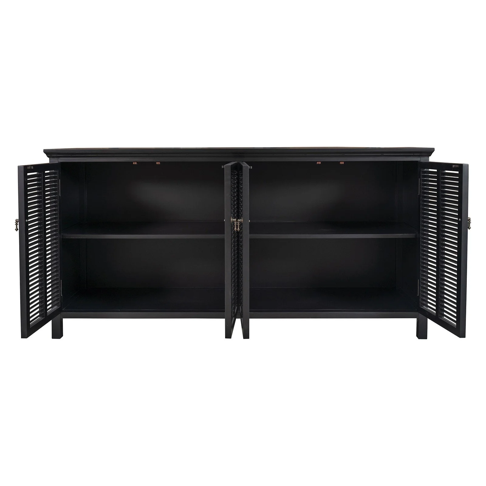 Hamptons Louvre 4 Door Hallway Sideboard Buffet Cabinet - Image 20