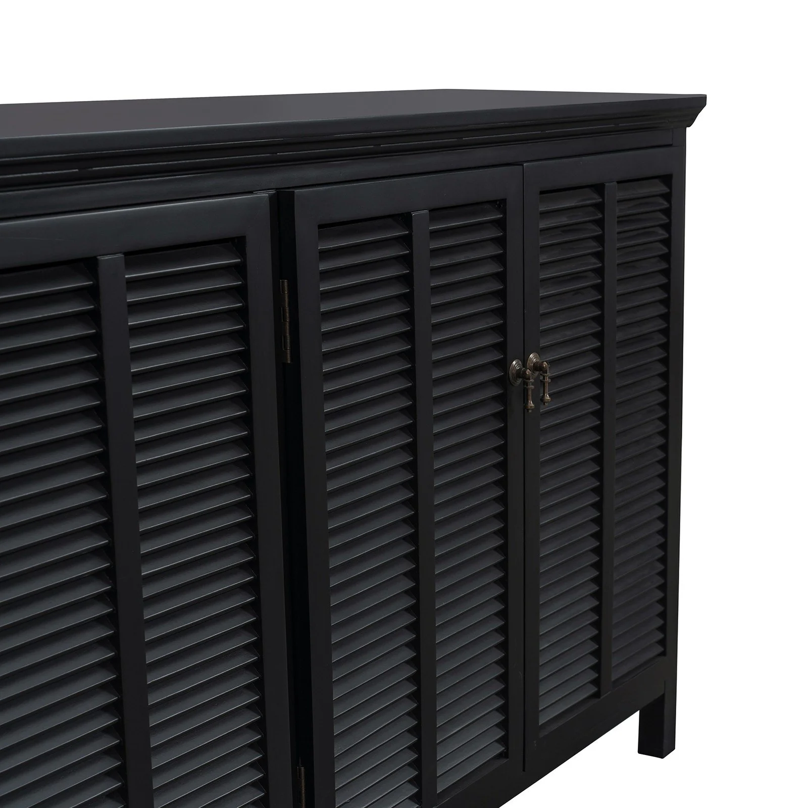 Hamptons Louvre 4 Door Hallway Sideboard Buffet Cabinet - Image 21