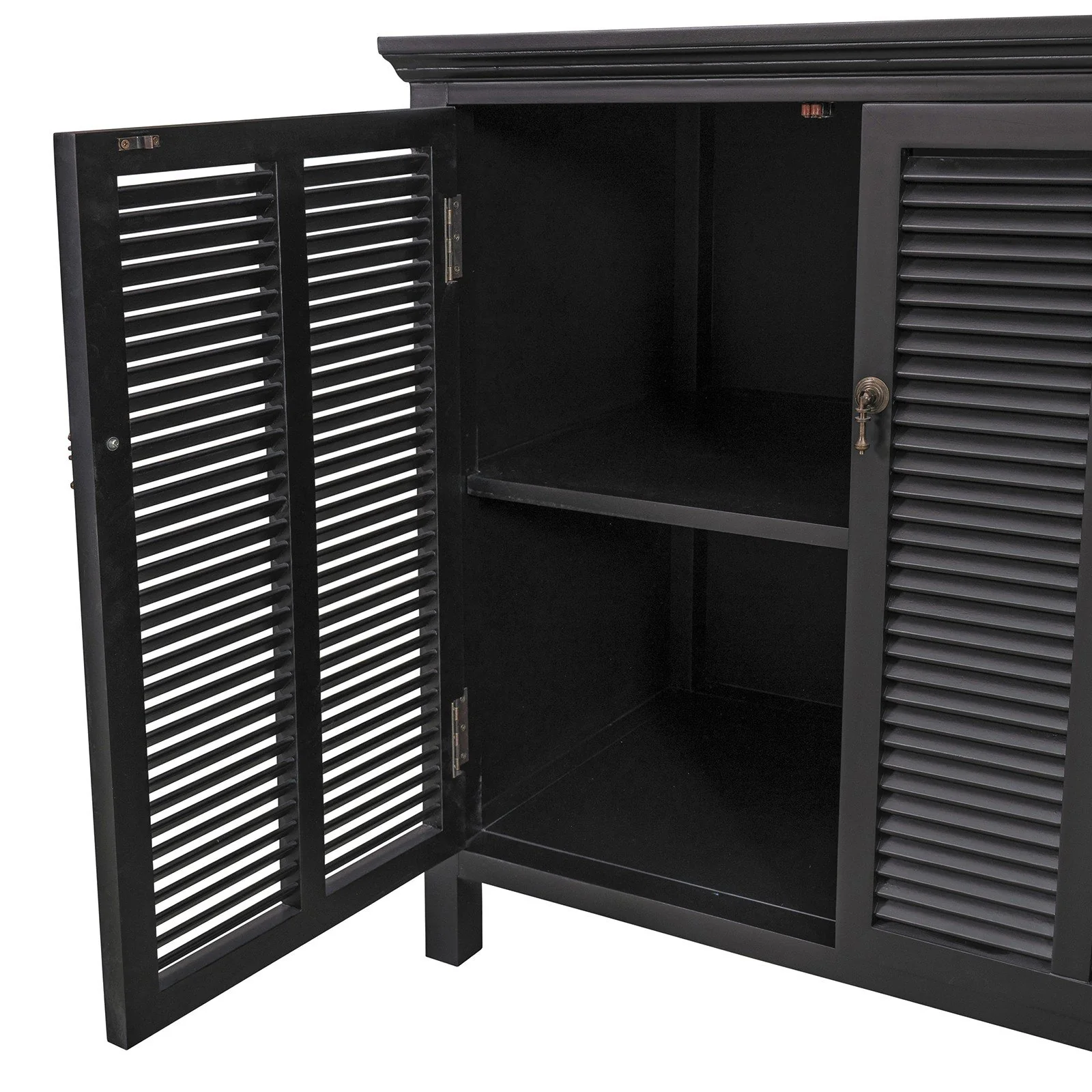 Hamptons Louvre 4 Door Hallway Sideboard Buffet Cabinet - Image 22
