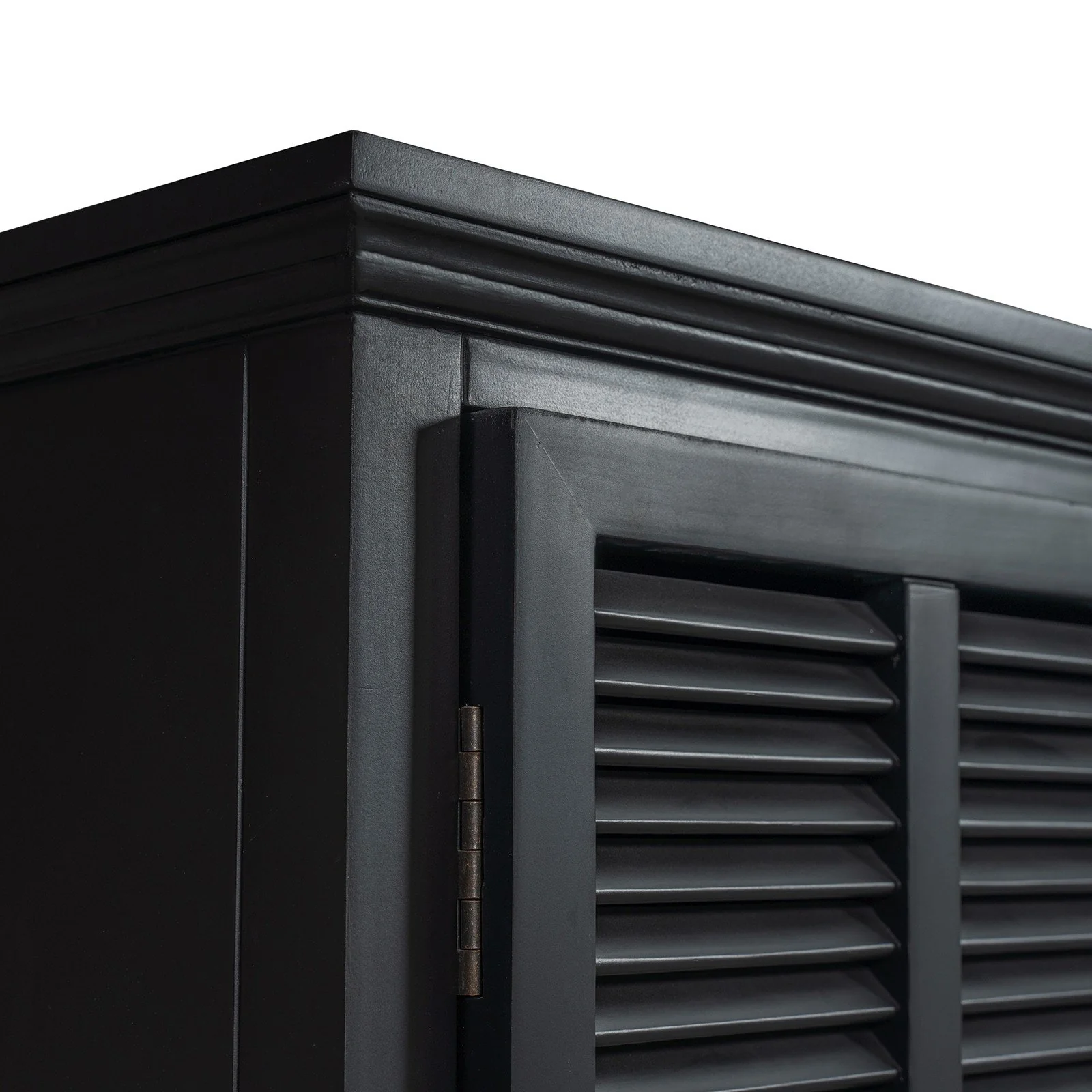 Hamptons Louvre 4 Door Hallway Sideboard Buffet Cabinet - Image 23