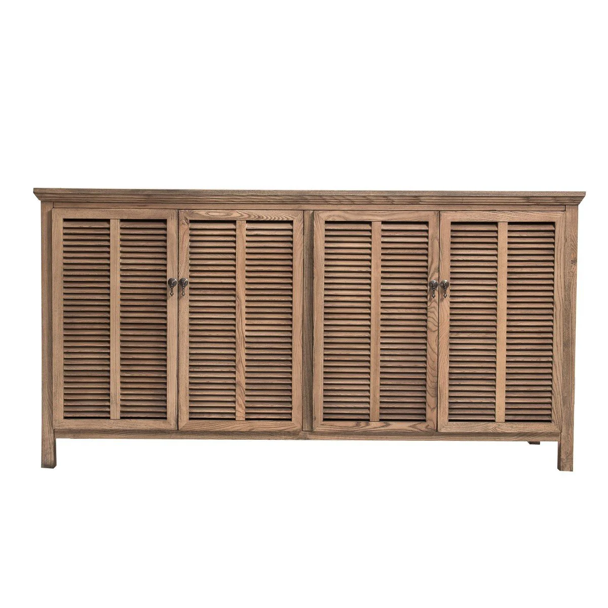 Hamptons Louvre 4 Door Hallway Sideboard Buffet Cabinet - Image 29