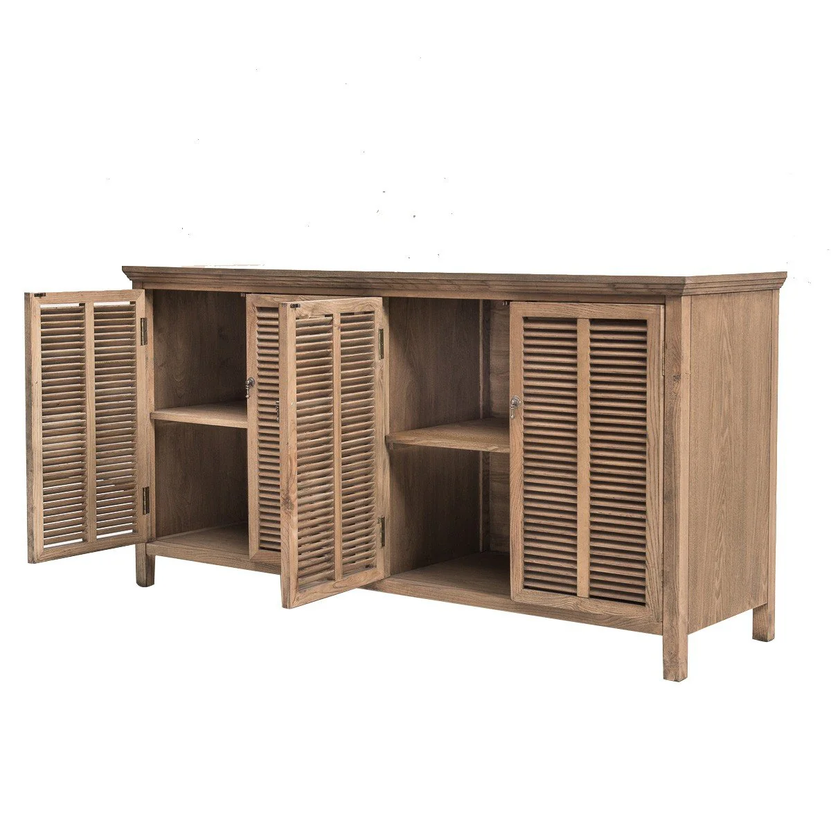 Hamptons Louvre 4 Door Hallway Sideboard Buffet Cabinet - Image 35