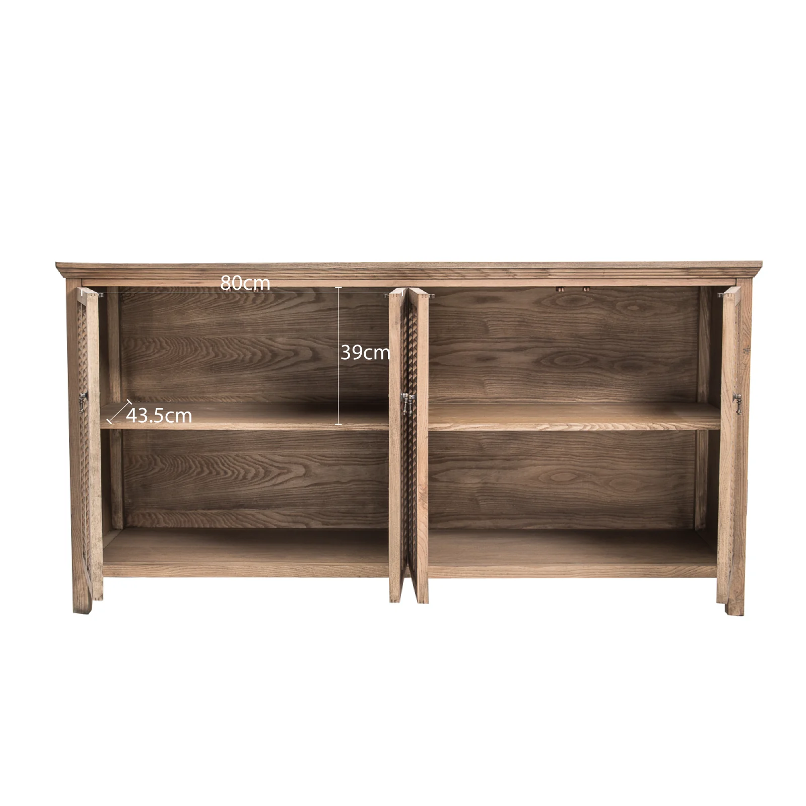 Hamptons Louvre 4 Door Hallway Sideboard Buffet Cabinet - Image 42
