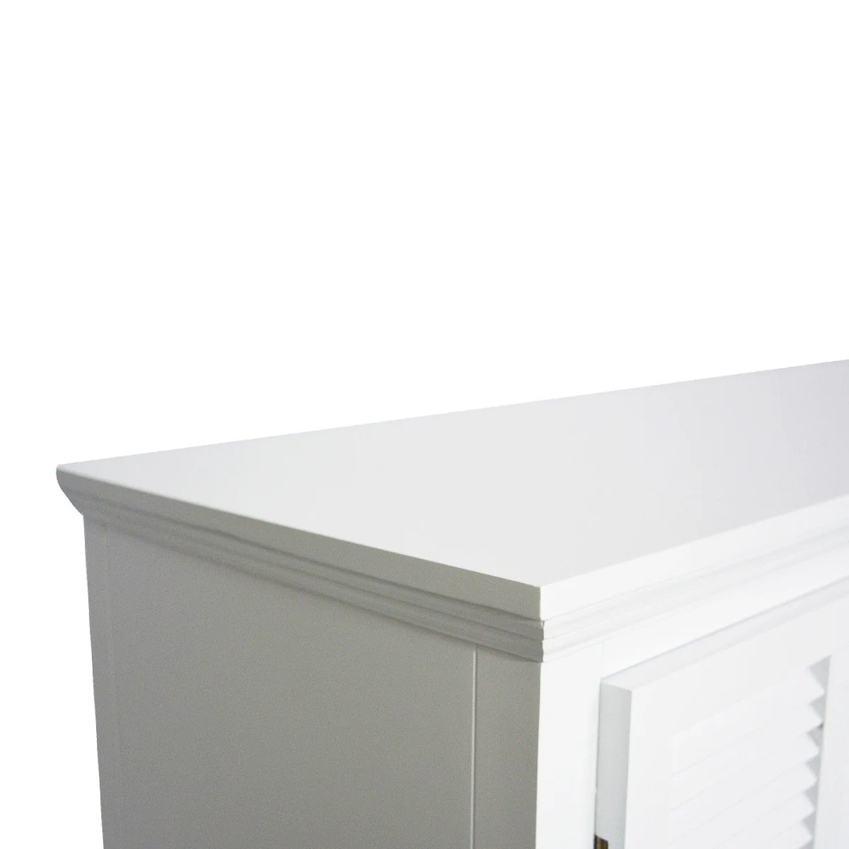 Hamptons Louvre 4 Door Hallway Sideboard Buffet Cabinet - Image 7