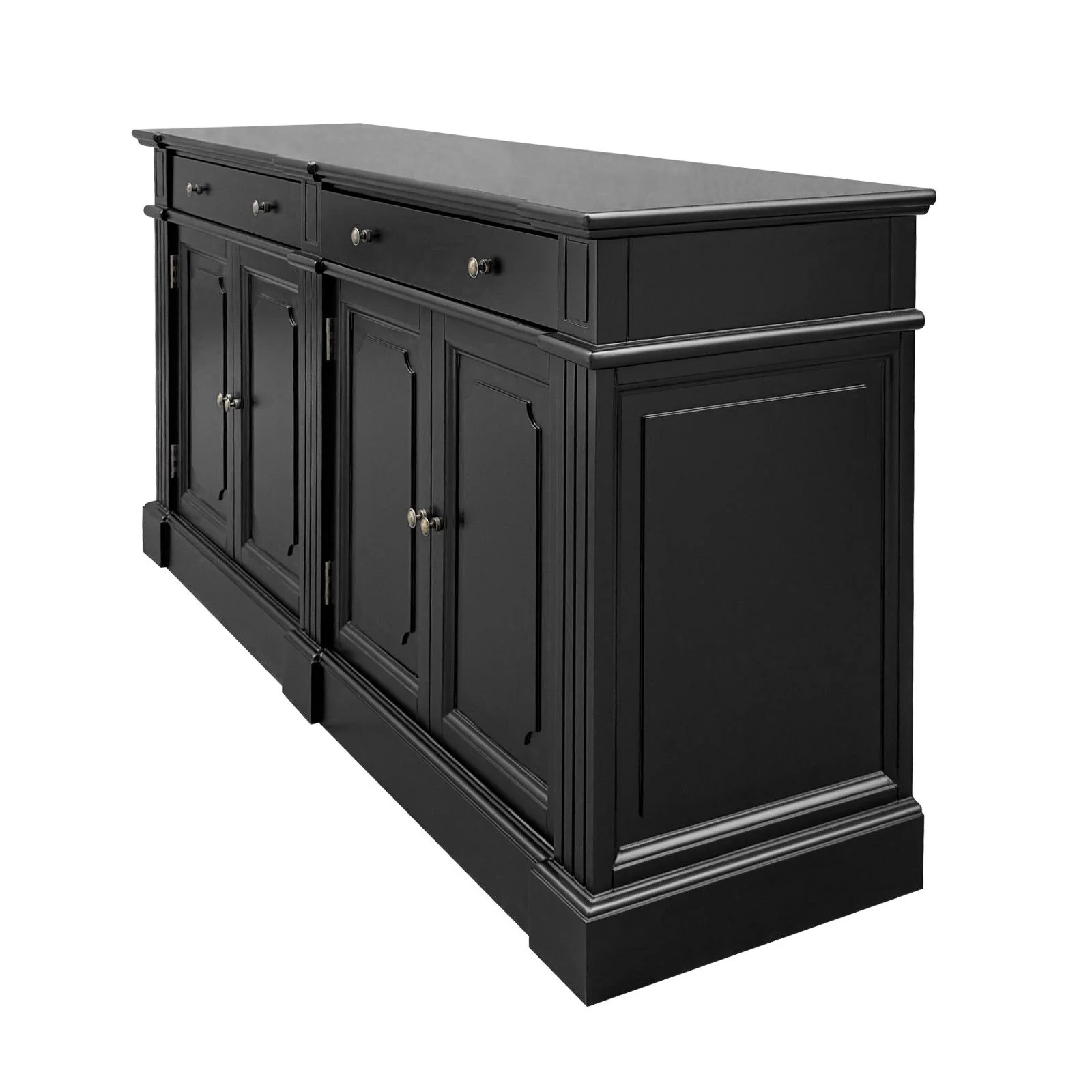 Harbourline Classic Hamptons Panelled Sideboard Buffet & Console Cabinet with 4 Doors & 2 Drawers - Image 12
