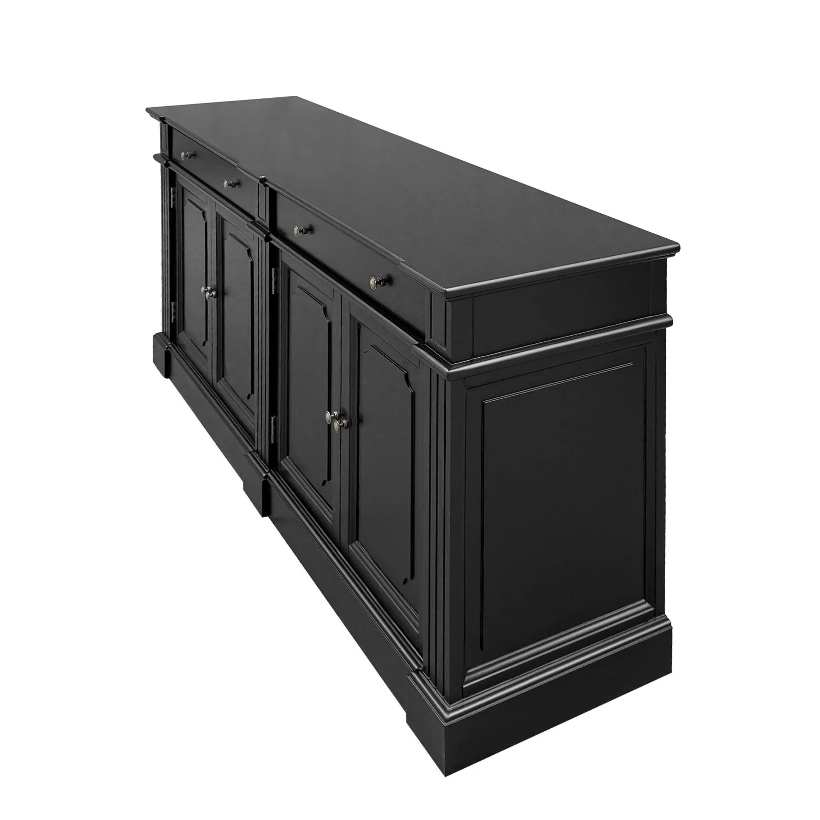 Harbourline Classic Hamptons Panelled Sideboard Buffet & Console Cabinet with 4 Doors & 2 Drawers - Image 13