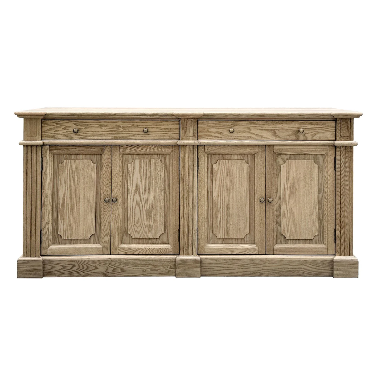 Harbourline Classic Hamptons Panelled Sideboard Buffet & Console Cabinet with 4 Doors & 2 Drawers - Image 17