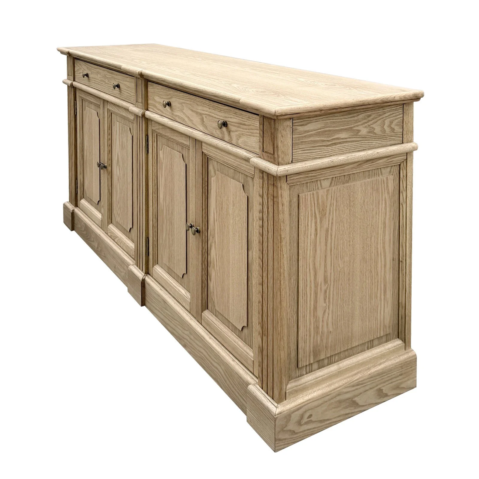 Harbourline Classic Hamptons Panelled Sideboard Buffet & Console Cabinet with 4 Doors & 2 Drawers - Image 18