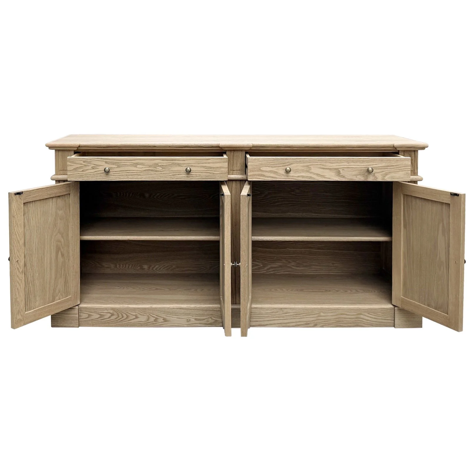 Harbourline Classic Hamptons Panelled Sideboard Buffet & Console Cabinet with 4 Doors & 2 Drawers - Image 19