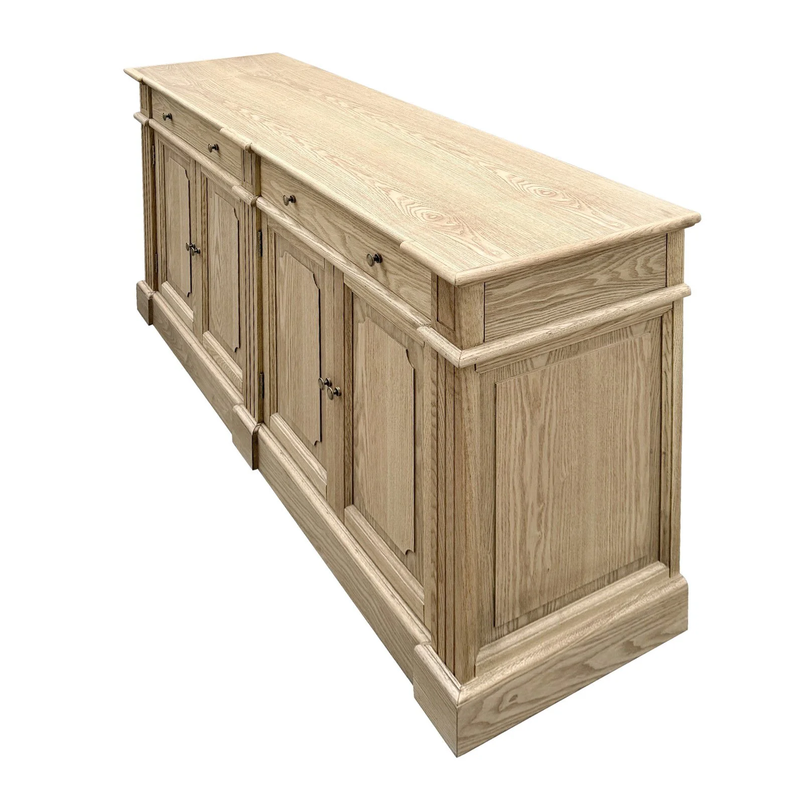 Harbourline Classic Hamptons Panelled Sideboard Buffet & Console Cabinet with 4 Doors & 2 Drawers - Image 21