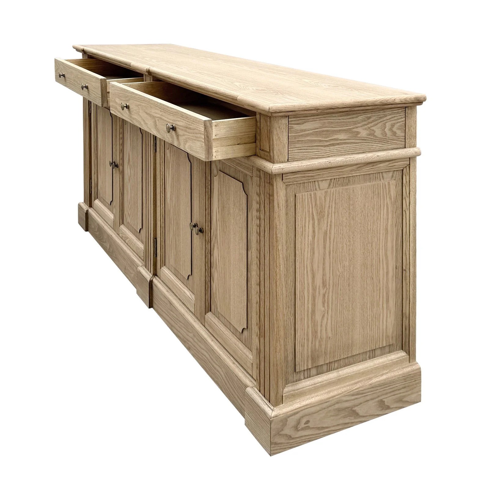 Harbourline Classic Hamptons Panelled Sideboard Buffet & Console Cabinet with 4 Doors & 2 Drawers - Image 22